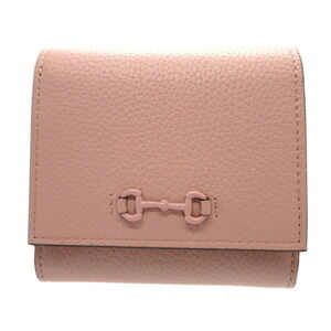 GUCCI Pink Leather Horsebit Wallet